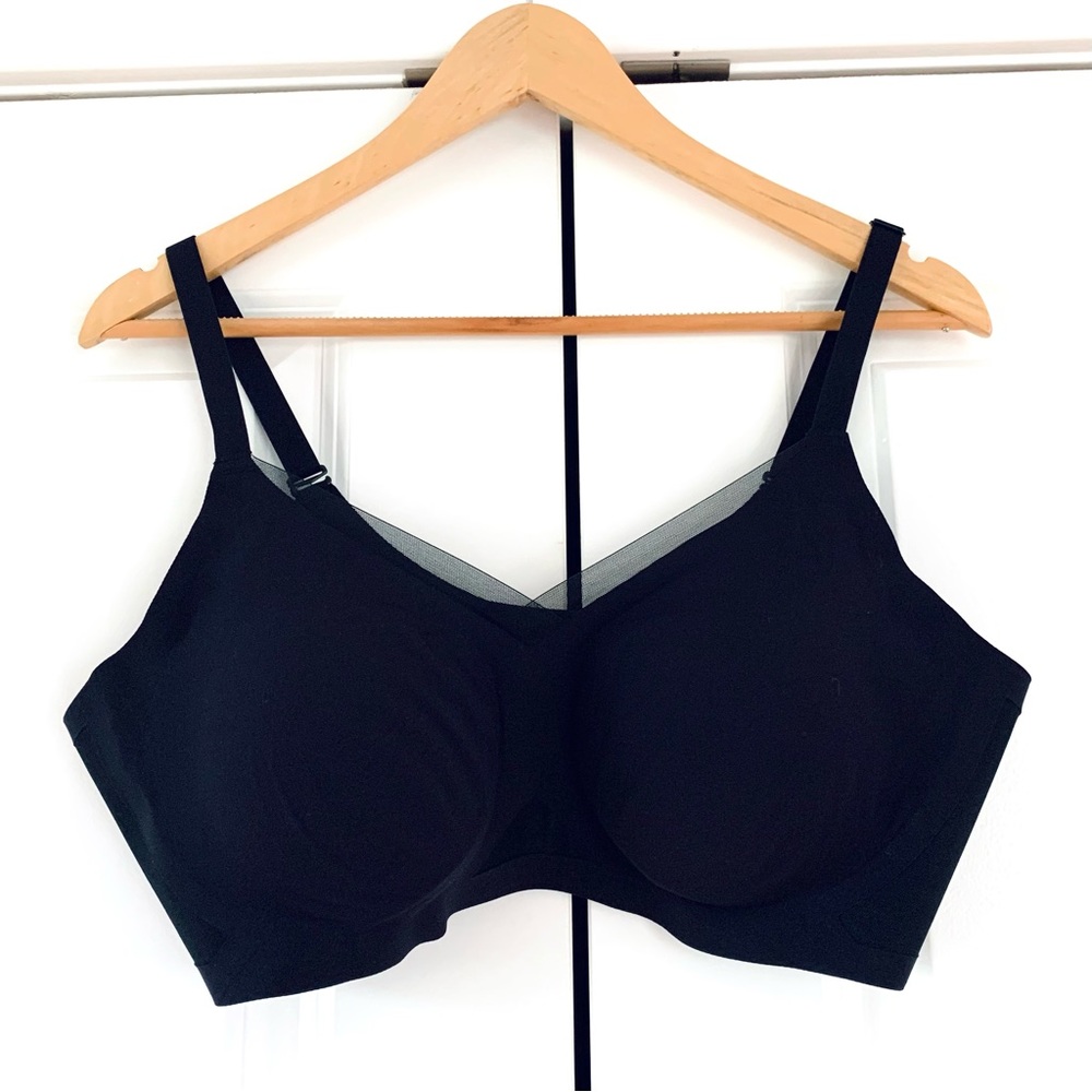 Honey Love Crossover Bra Padded Wireless Convertible Black NEW Size XL